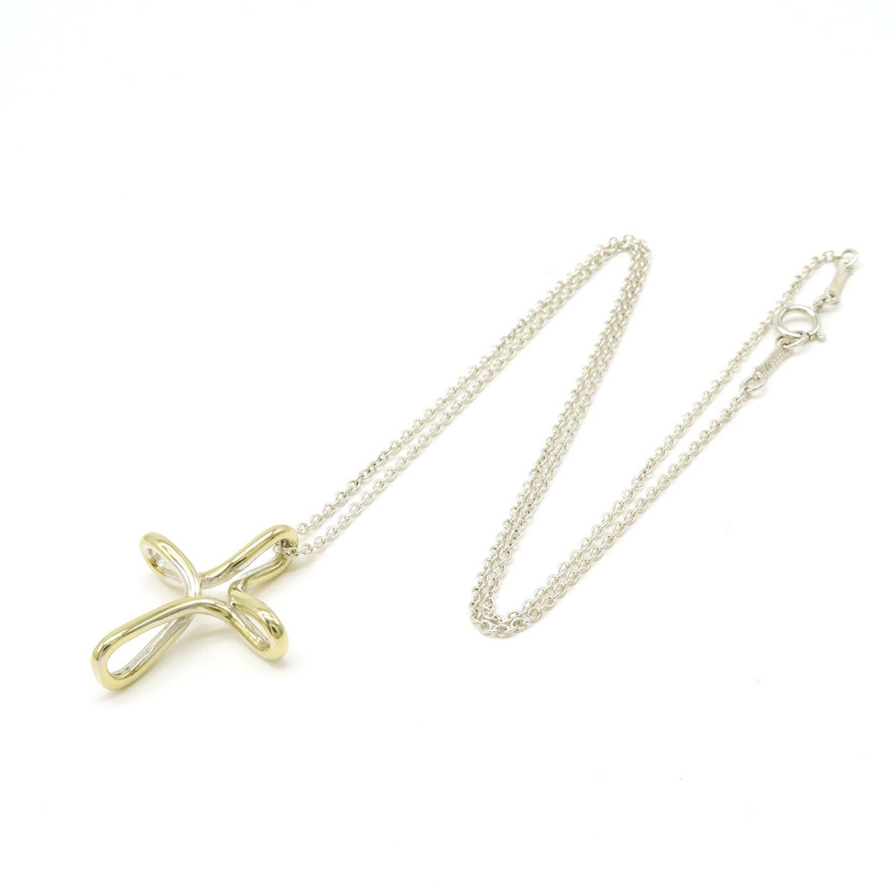 TIFFANYCo Tiffany Co Elsa Peretti Infinity Cross Necklace Pendant Silver